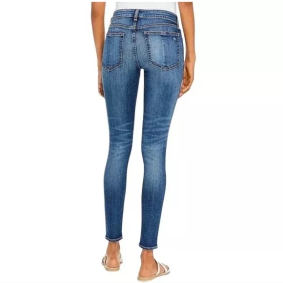 RAG & BONE Cate Mid-Rise Ankle Skinny Jeans Medium Wash Blue Valley Line Sz 28 - Picture 2 of 12